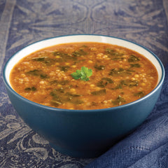 Amy's single can label showing quinoa kale lentil ingredients benefit
