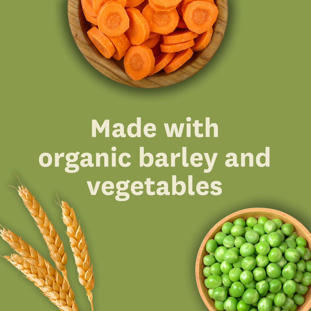 Amy's close-up of barley and vegetables highlighting texture and fiber
