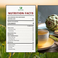ANBA tea bag close-up showing whole-artichoke texture and freshness