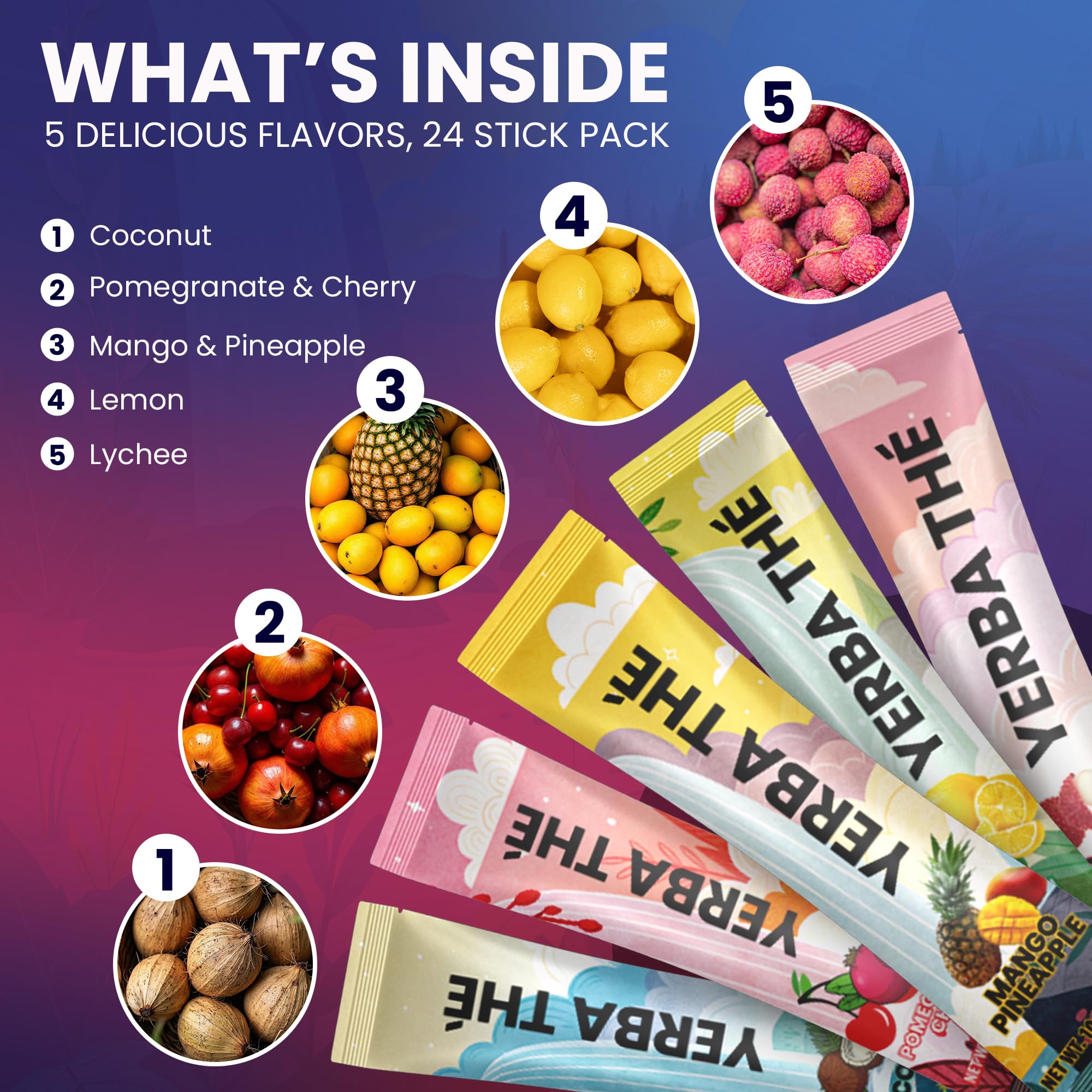 ANCIENT DIOSA mixed fruit ingredients display emphasizing natural flavor
