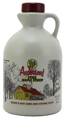 Anderson's very dark 32 oz jug front label showing robust cooking syrup