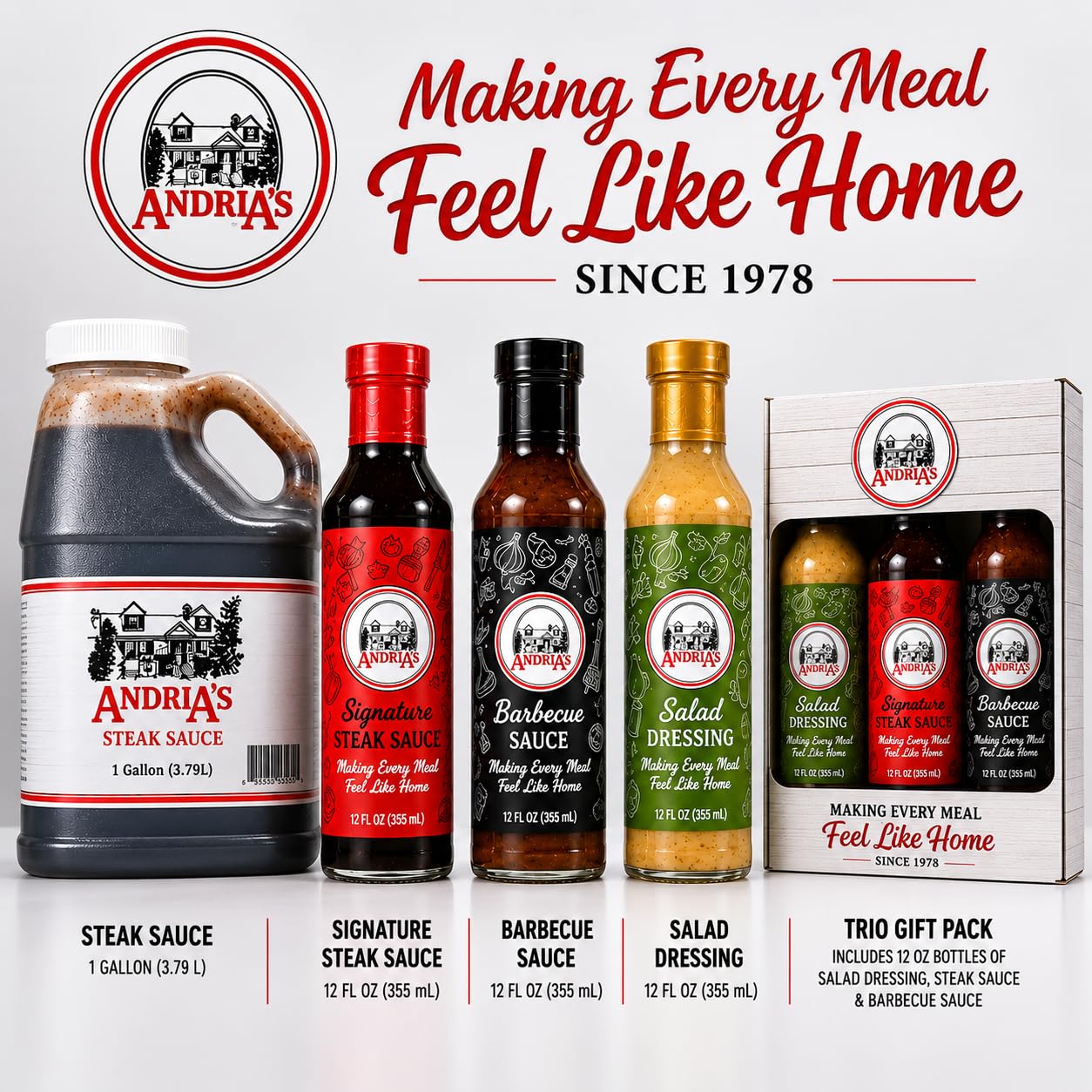 Open Andria's bottle showing sauce texture for easy pouring and coating