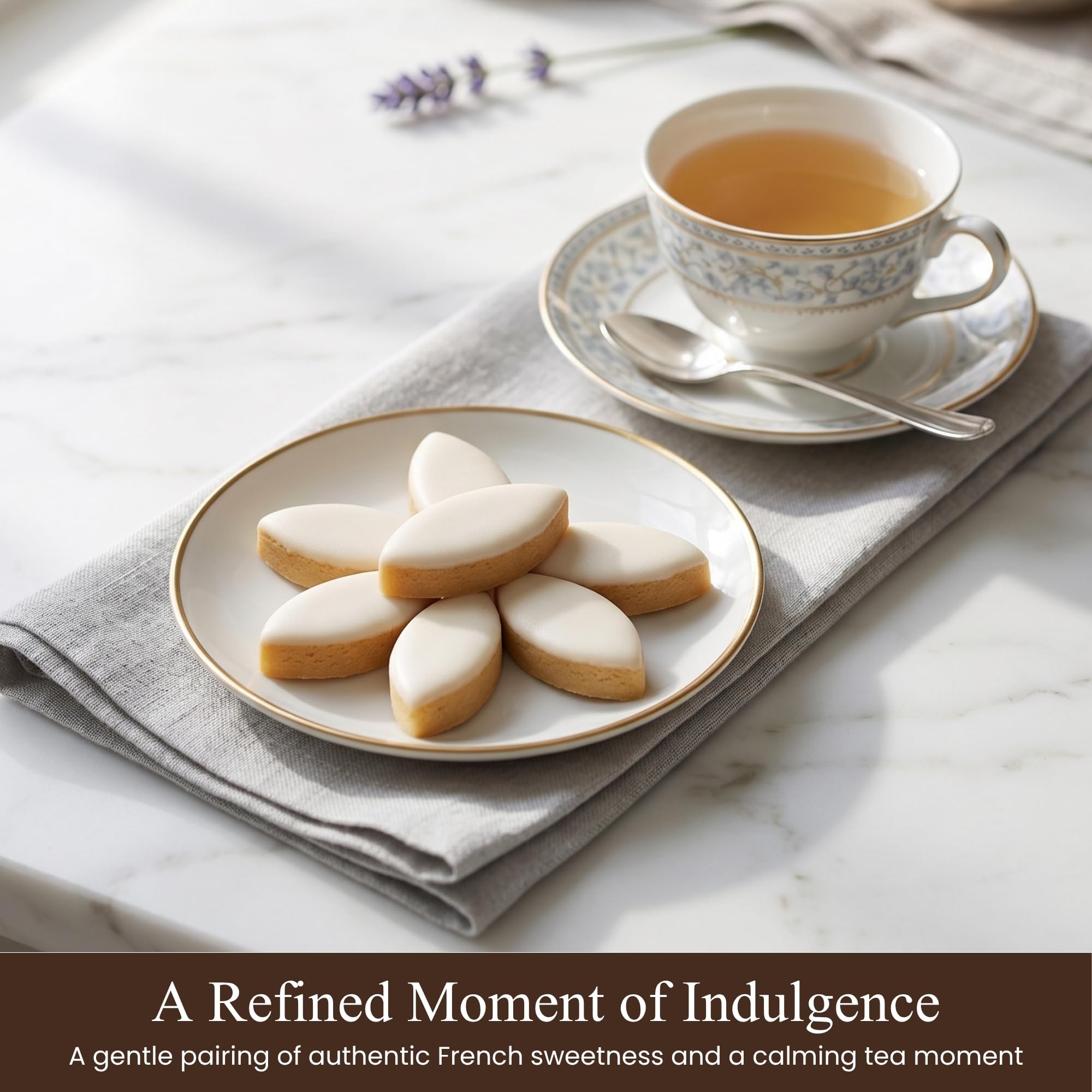 Andy Anand detailed shot of royal icing texture offering smooth finish benefit