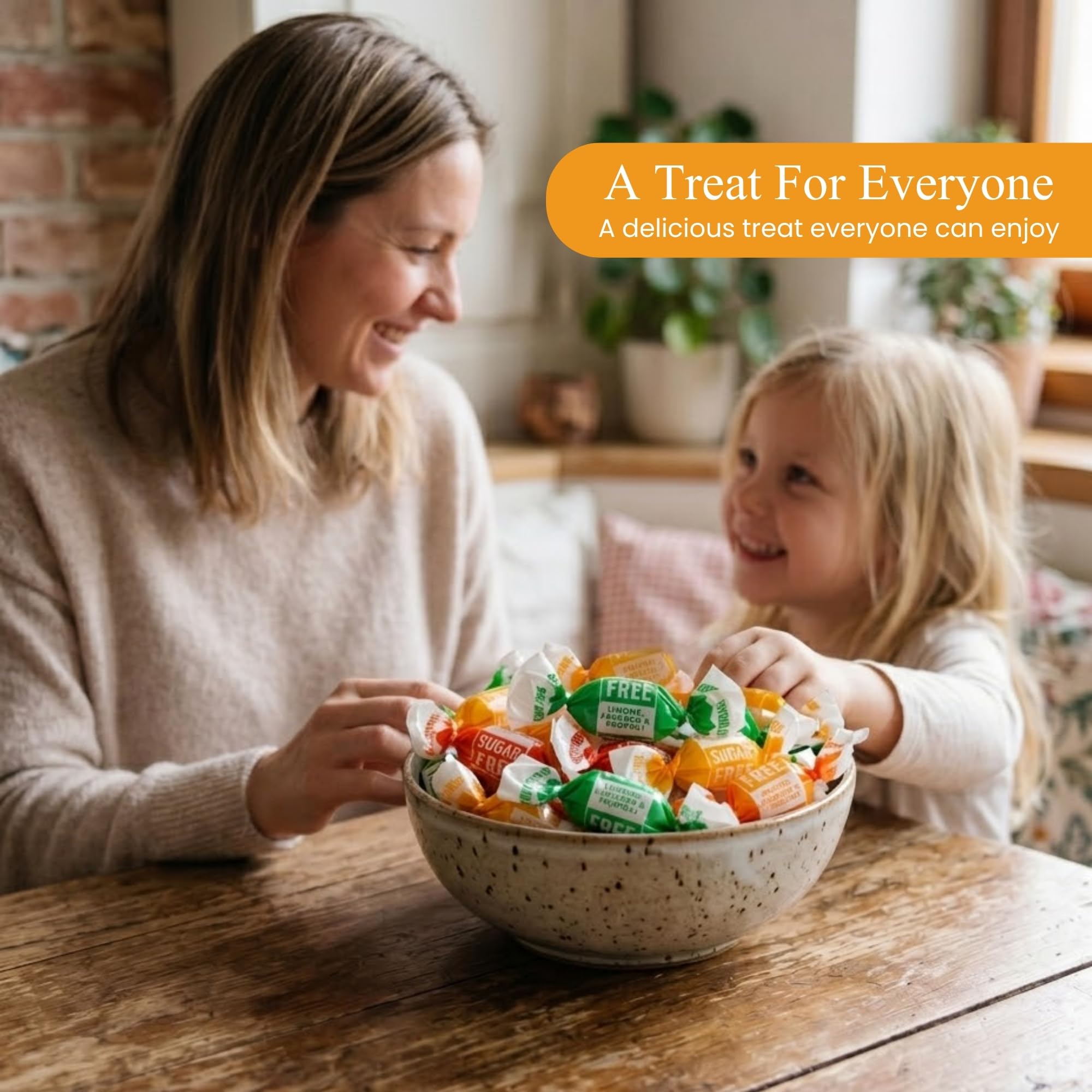 Andy Anand jar in a gift basket illustrating sugar free gifting option