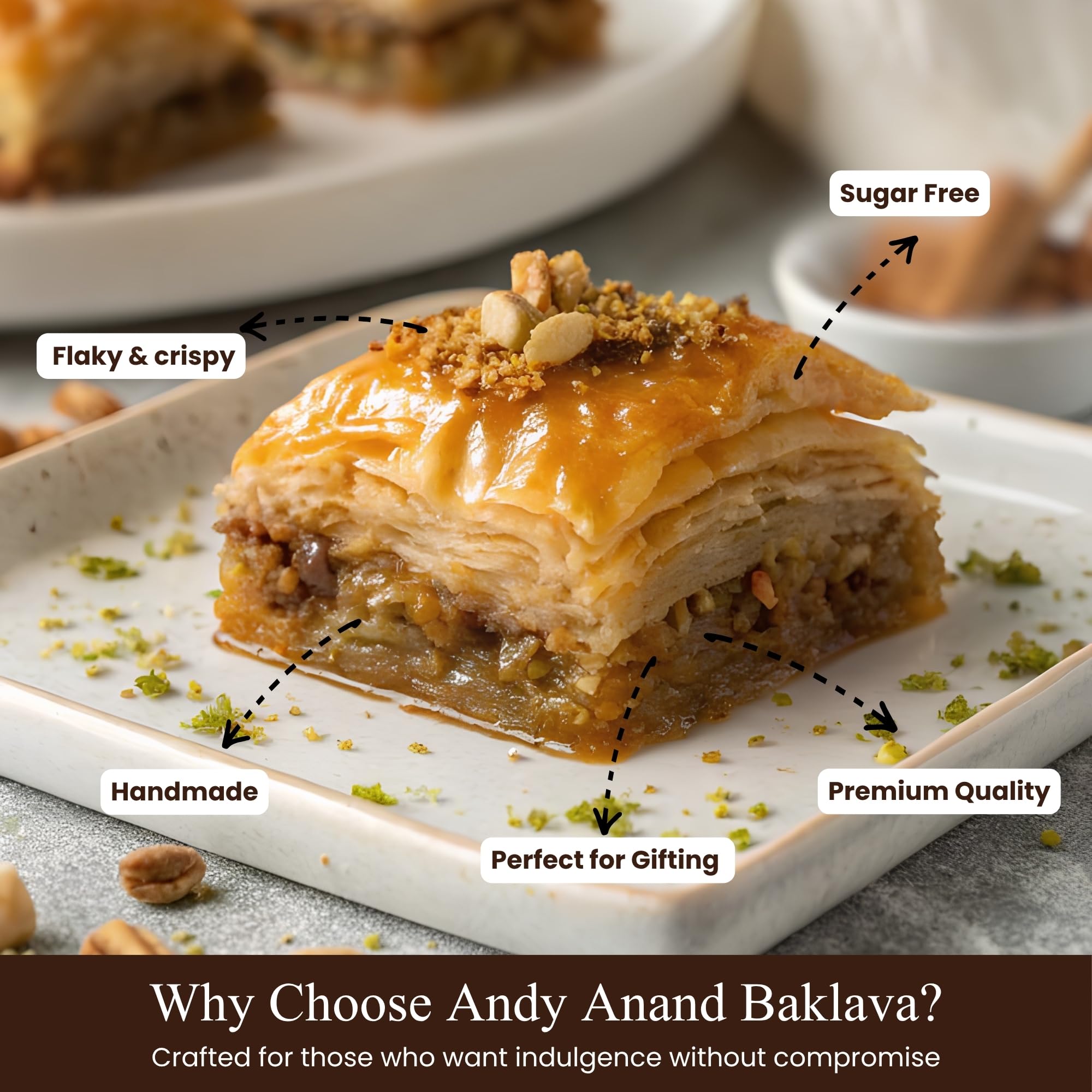 ANDY ANAND CHOCOLATIER pistachio piece detail with bright nuts and rich flavor appeal