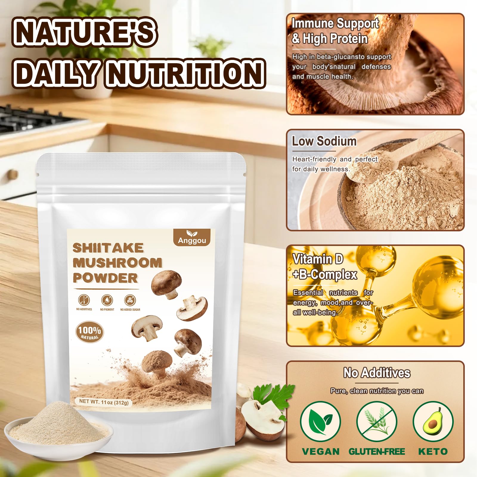 Anggou on spoon measuring powder for precise seasoning control