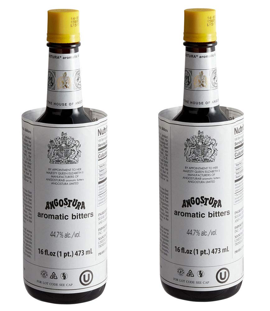 ANGOSTURA front view of two 16 oz bottles showing branding and value