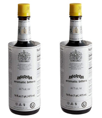 ANGOSTURA front view of two 16 oz bottles showing branding and value