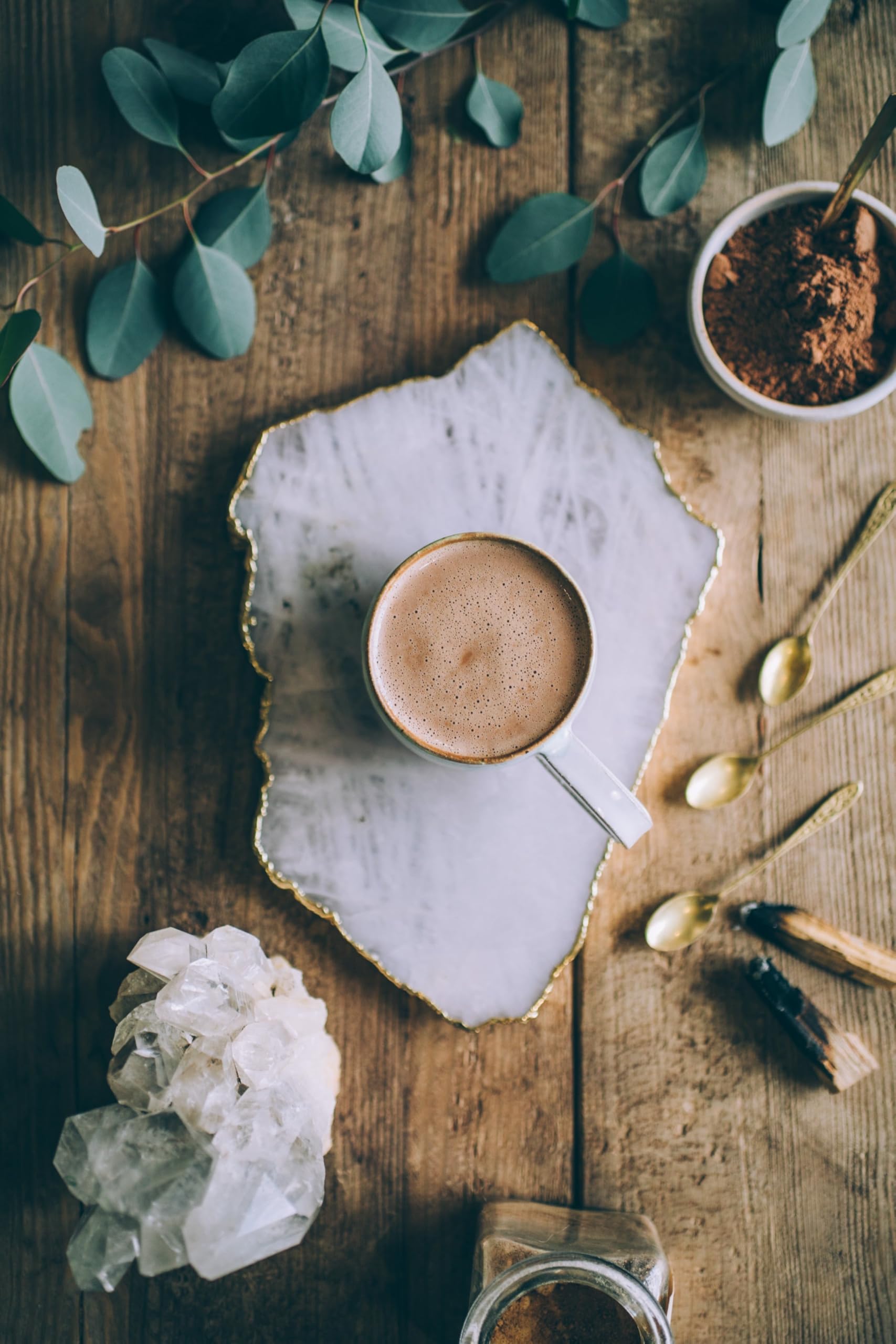 measuring scoop of Anima Mundi cacao powder for accurate portions and ritual use