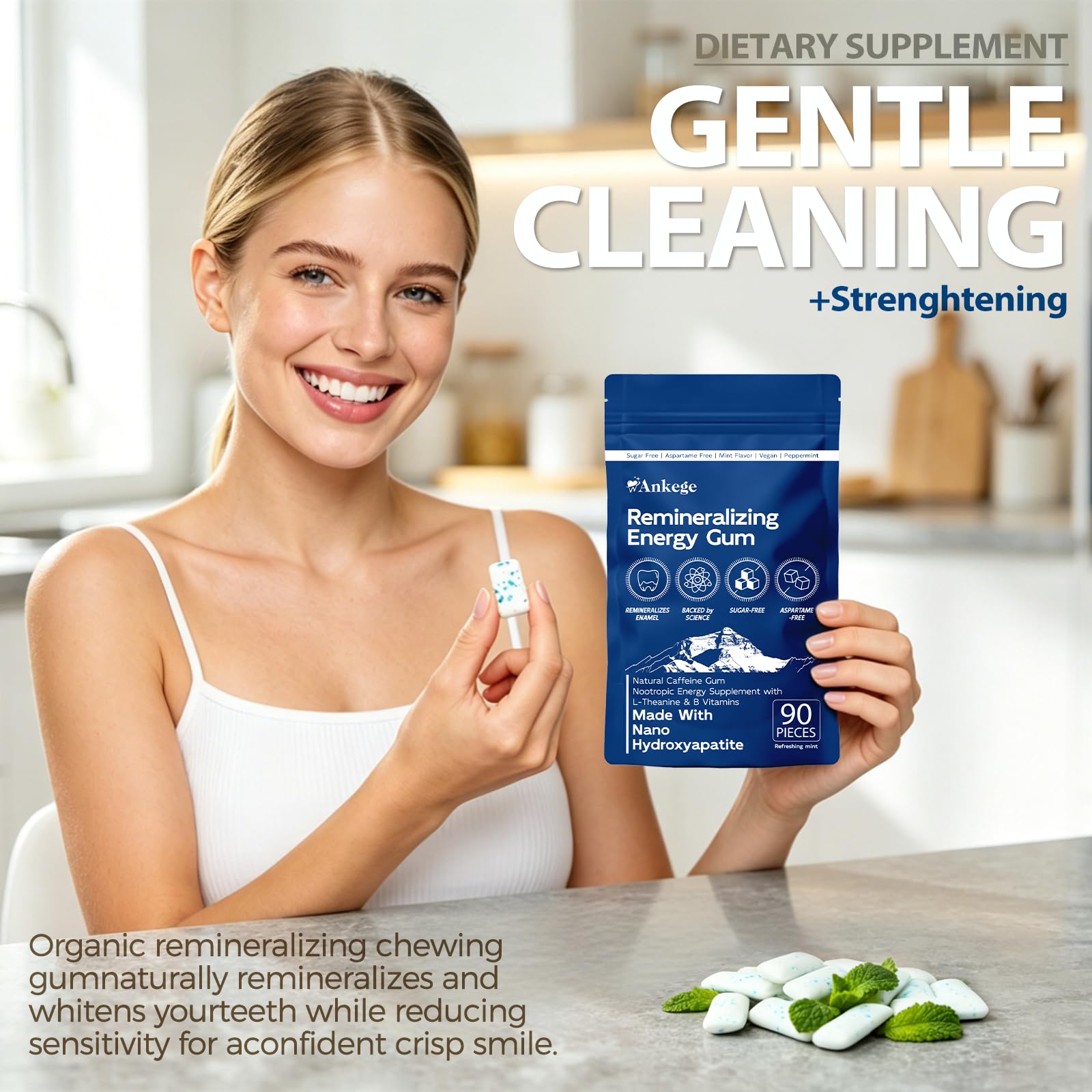 Ankege natural gum base resins displayed to emphasize traditional chew