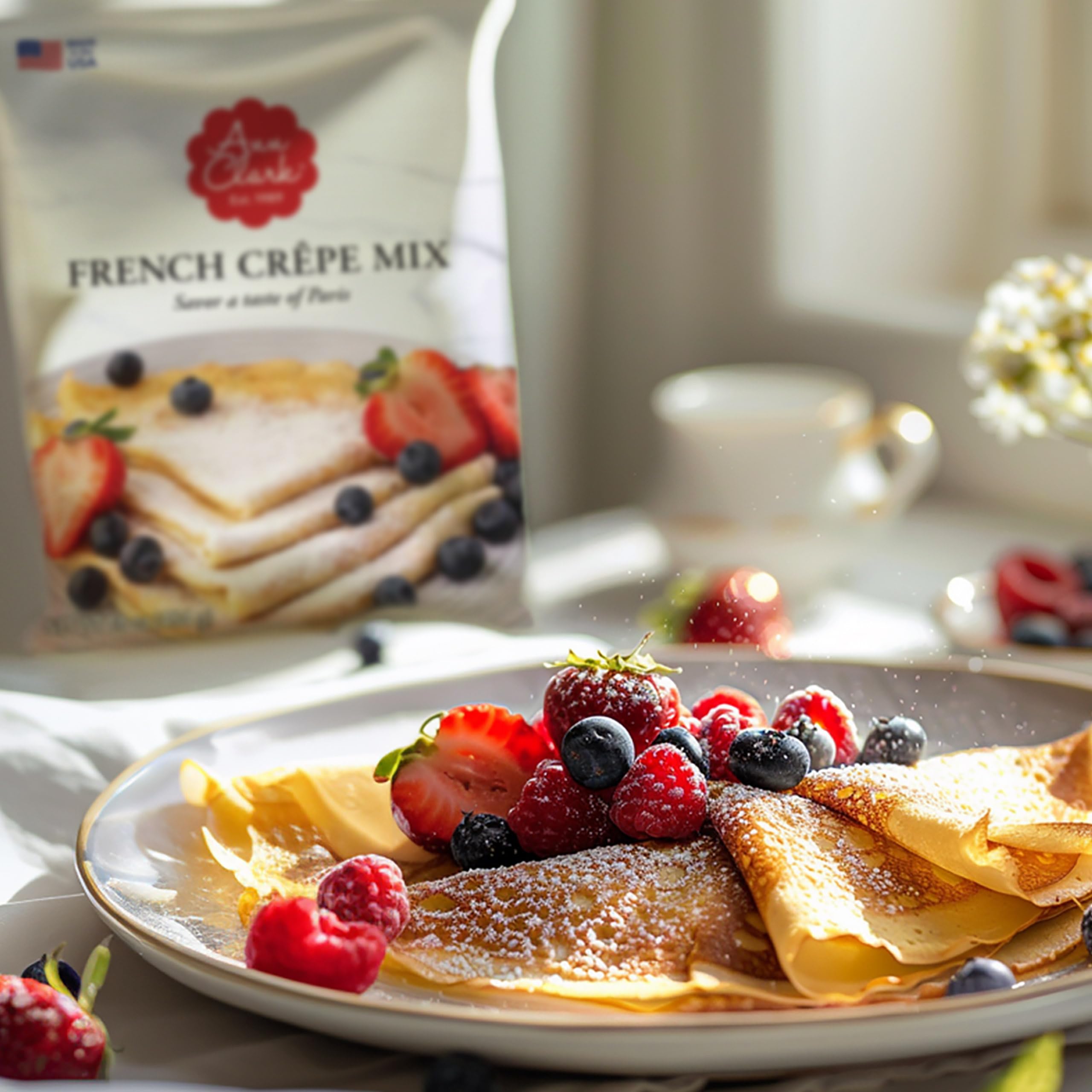 Ann Clark crepe mix front packaging showing brand and 16 oz size for easy storage