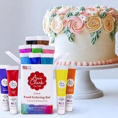 Ann Clark icing being colored to show smooth blending and consistent shades benefit