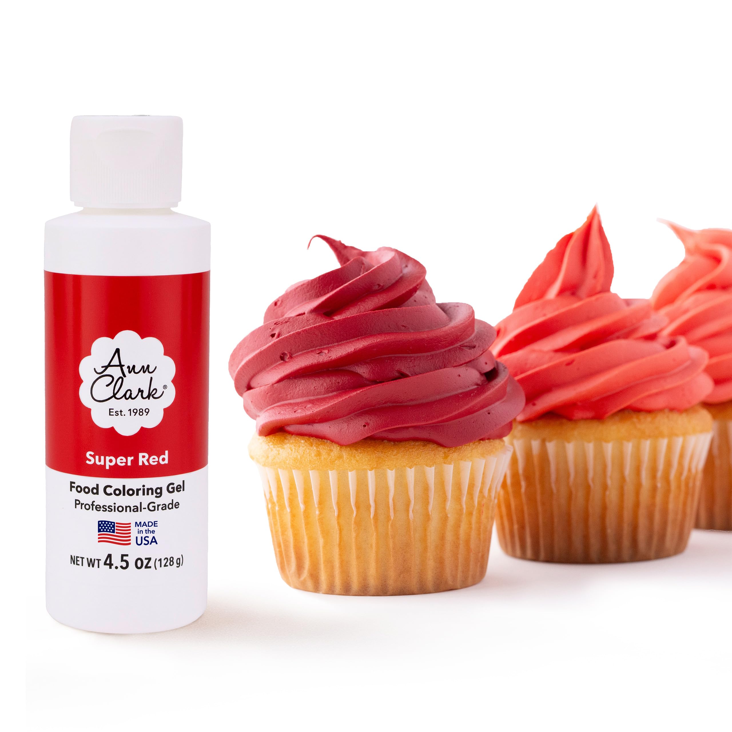 Ann Clark Super Red front packaging showing vivid gel color for easy identification