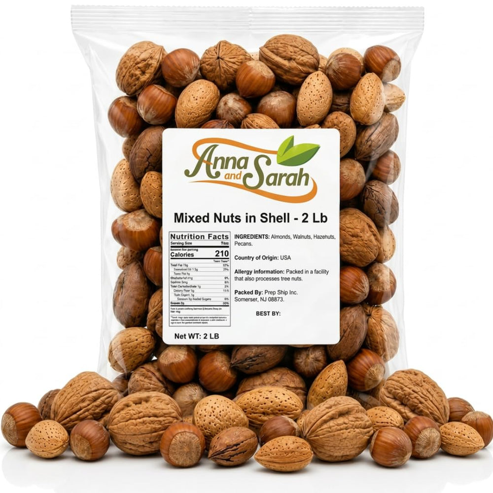 Anna and Sarah front packaging showing 32 oz bag and premium mix benefit