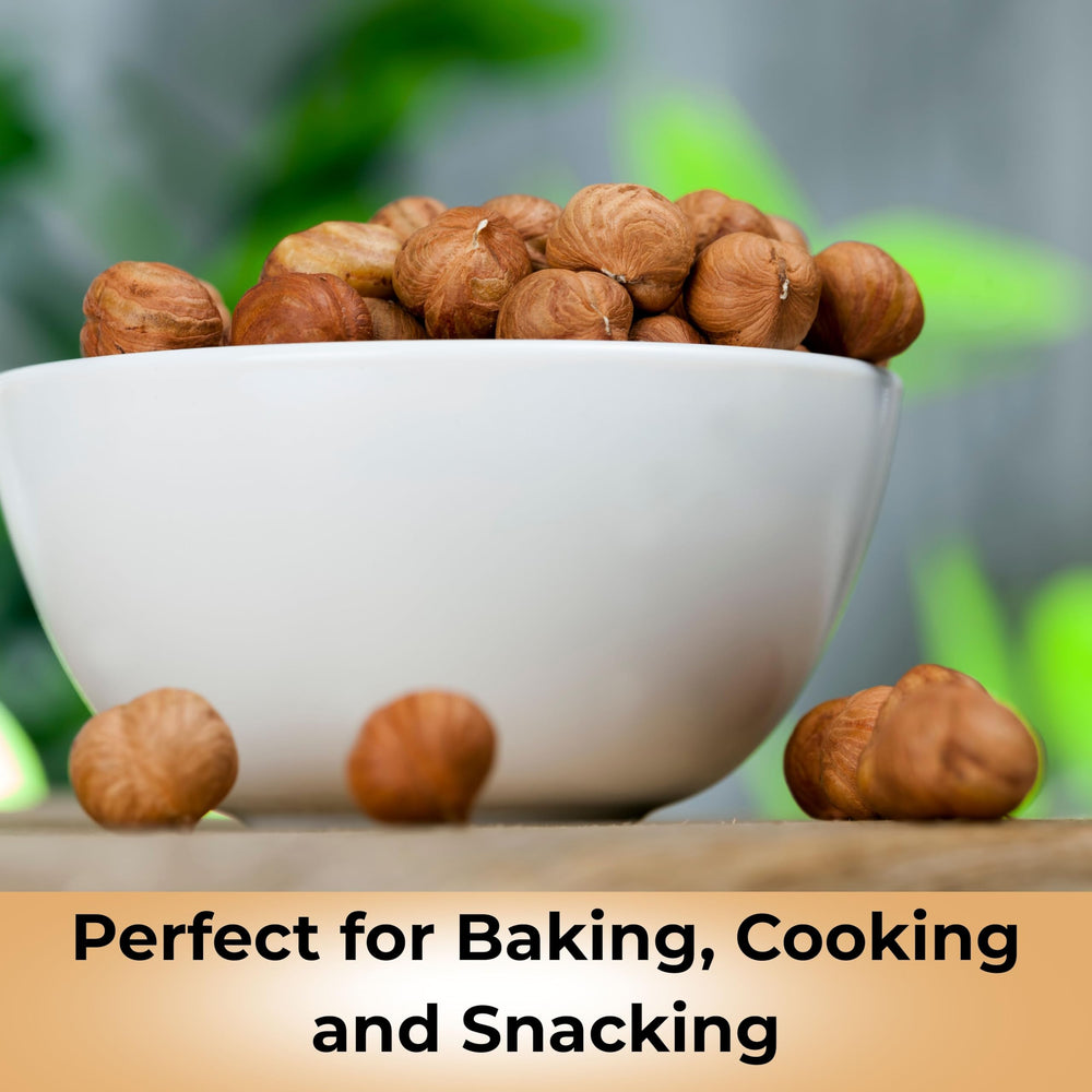 Anna and Sarah hazelnuts in a baking scene next to cookies to inspire recipes
