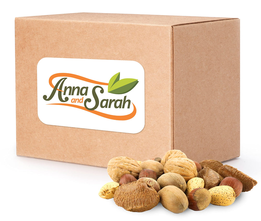 Anna and Sarah close-up of mixed nut shells highlighting natural texture and freshness