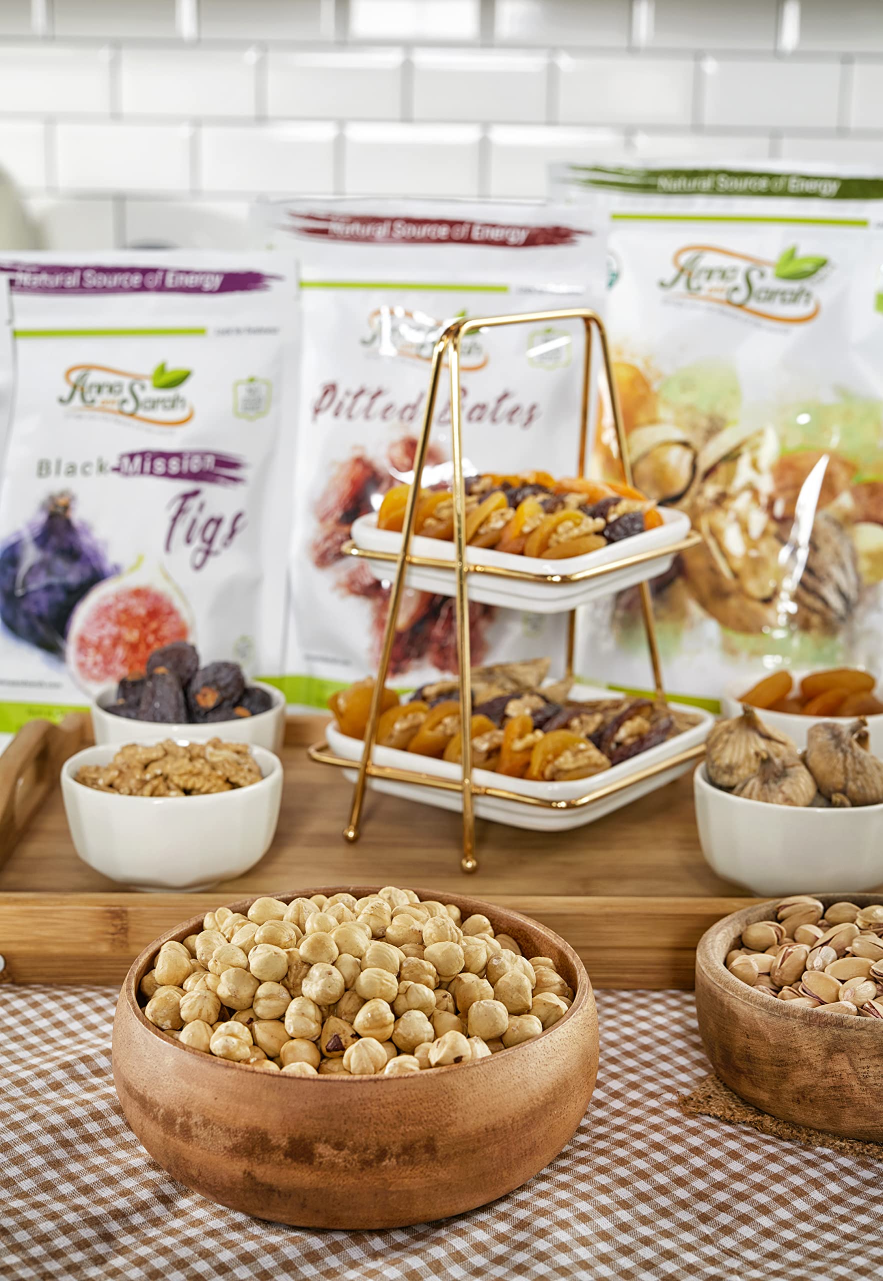Anna and Sarah nuts in bowl set for entertaining with rustic presentation benefit