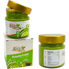 Anna and Sarah pistachio cream close-up texture highlighting creamy, spreadable consistency