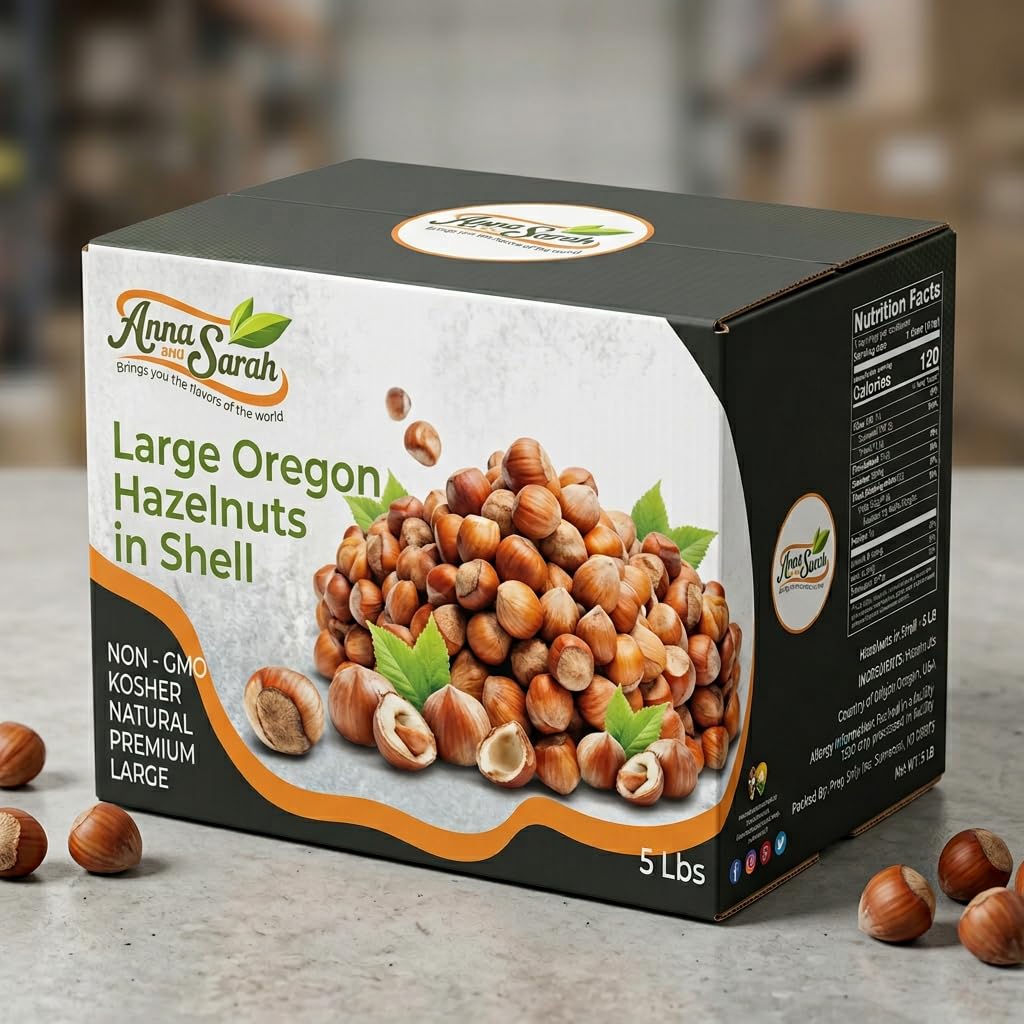Anna and Sarah shelled and unshelled hazelnuts comparison demonstrating freshness
