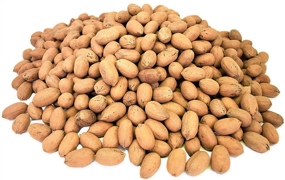 Anna and Sarah pecans stored in airtight jar suggesting freshness