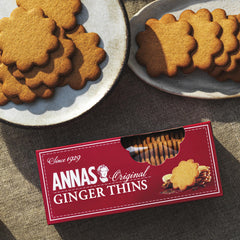 Close up of Annas Thins texture highlighting delicate crispness and instant snap