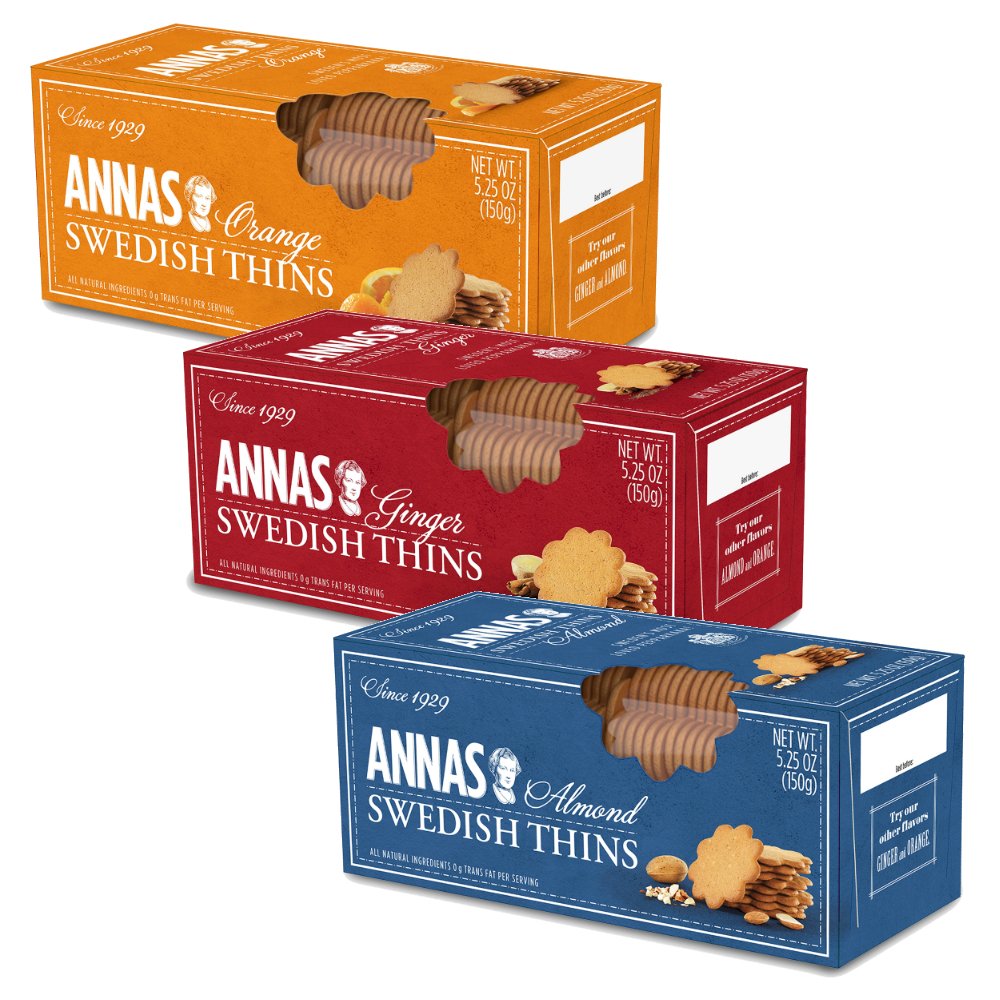 Anna's front packaging showing the variety pack and brand for gifting