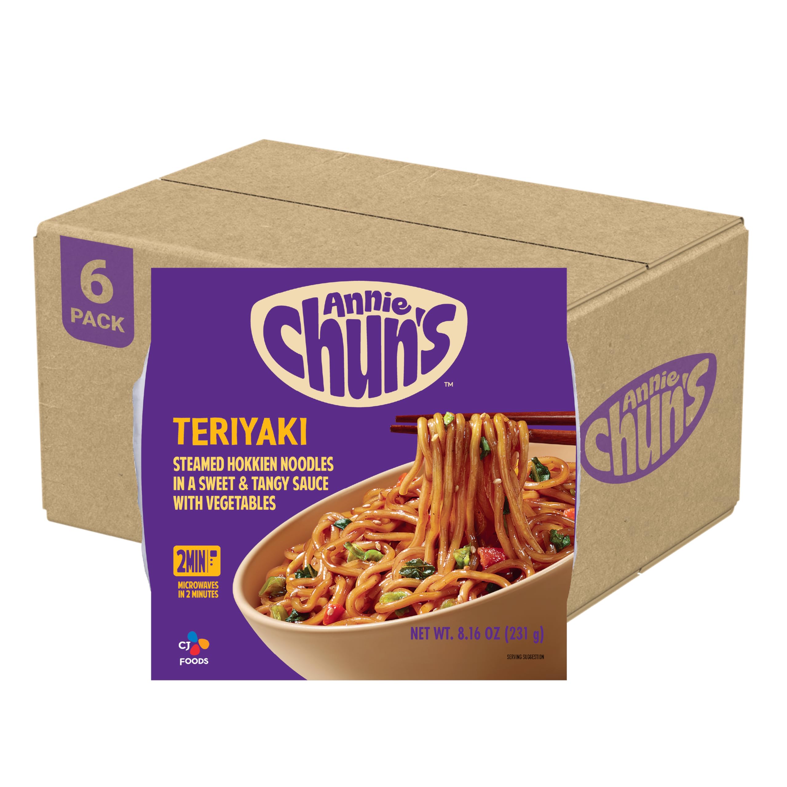 Annie Chun's front packaging showing bowl and bold teriyaki appeal