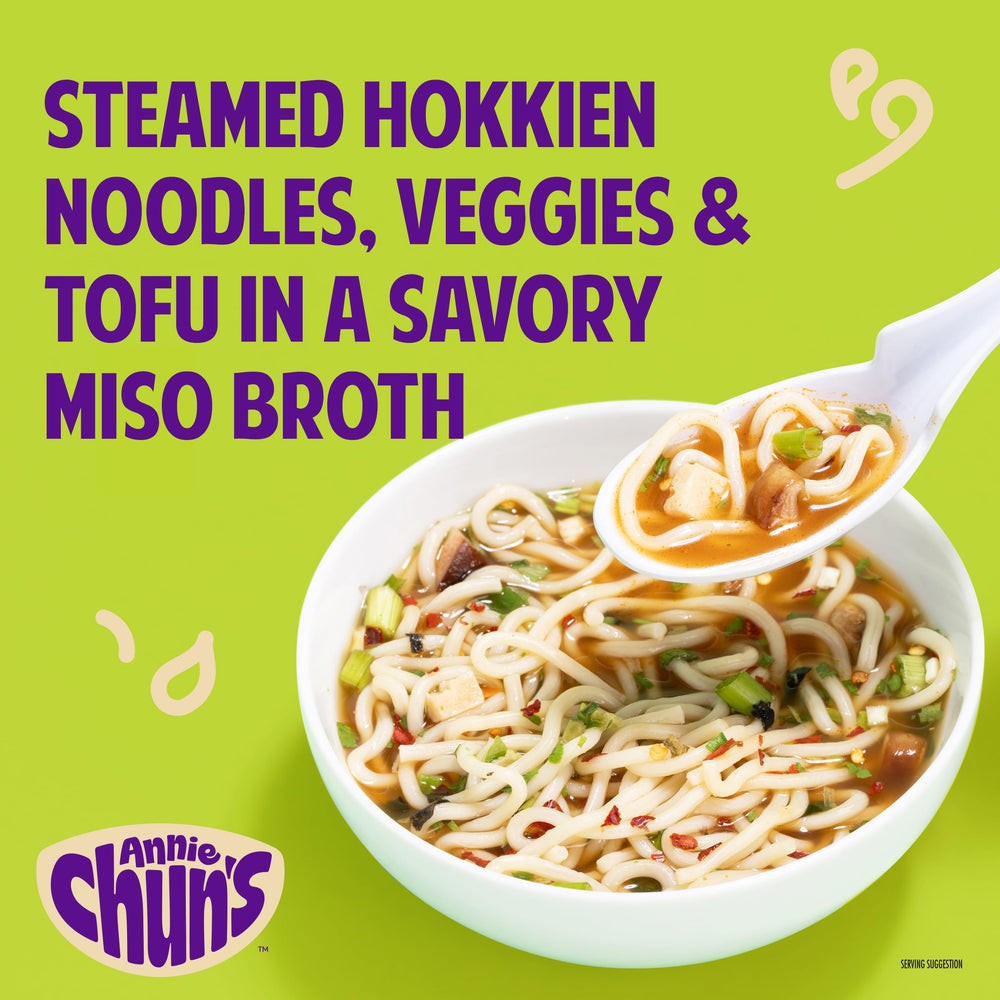 Annie Chun's close-up of Hokkien noodles showing texture benefit