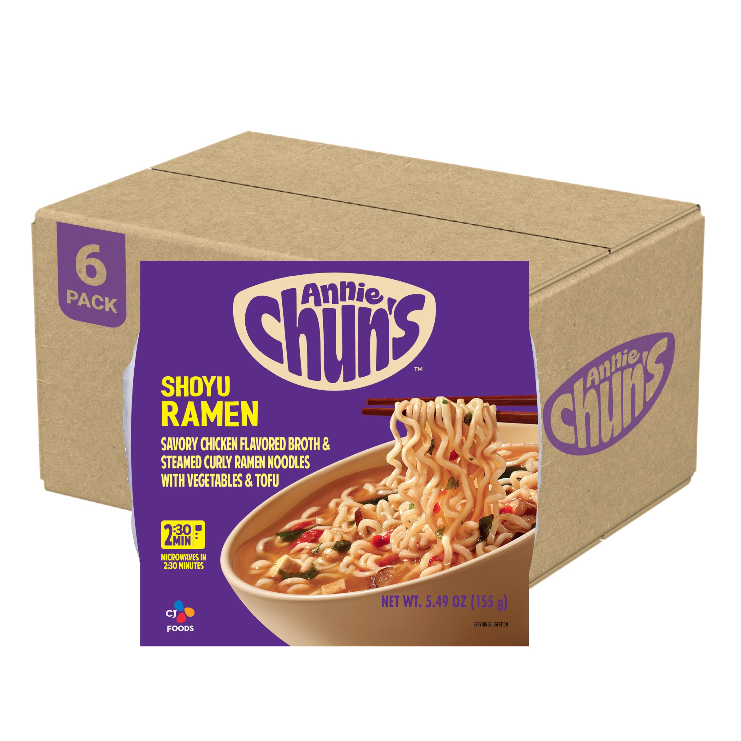 Annie Chun's front packaging showing bowl and brand for quick recognition