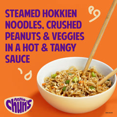 Annie Chun's close-up of Hokkien noodles texture delivering chewy satisfaction