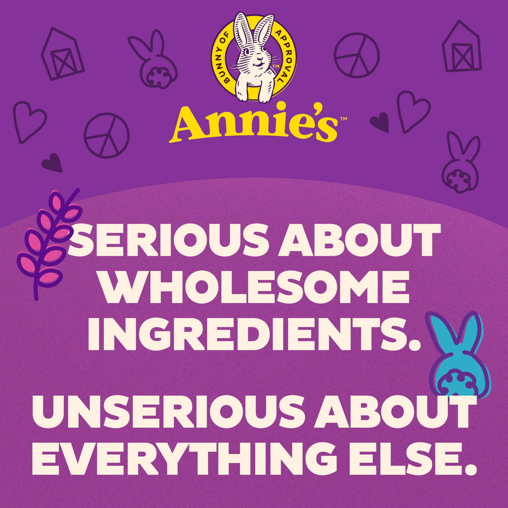 Annie's pouch held in hand for size comparison showing portable single-serve benefit