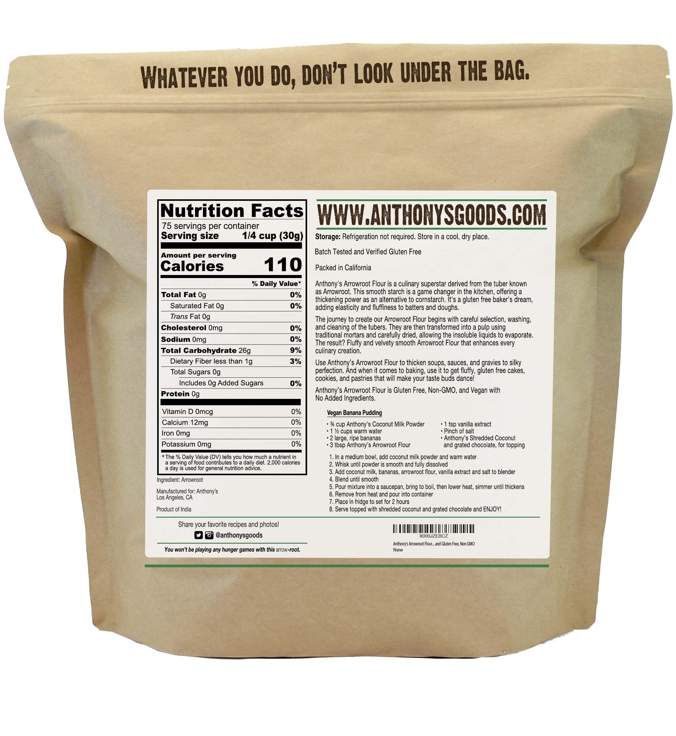 Anthony's arrowroot fine powder close-up demonstrating smooth, clump-free texture