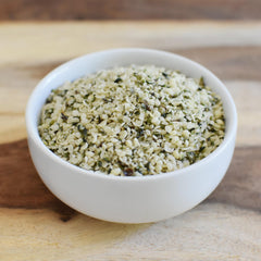 Anthony's hemp hearts in measuring cup showing serving size and portioning