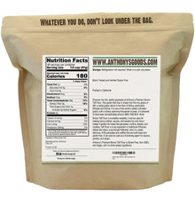 Anthony's close-up of brown teff flour texture highlighting whole-grain, nutty flavor