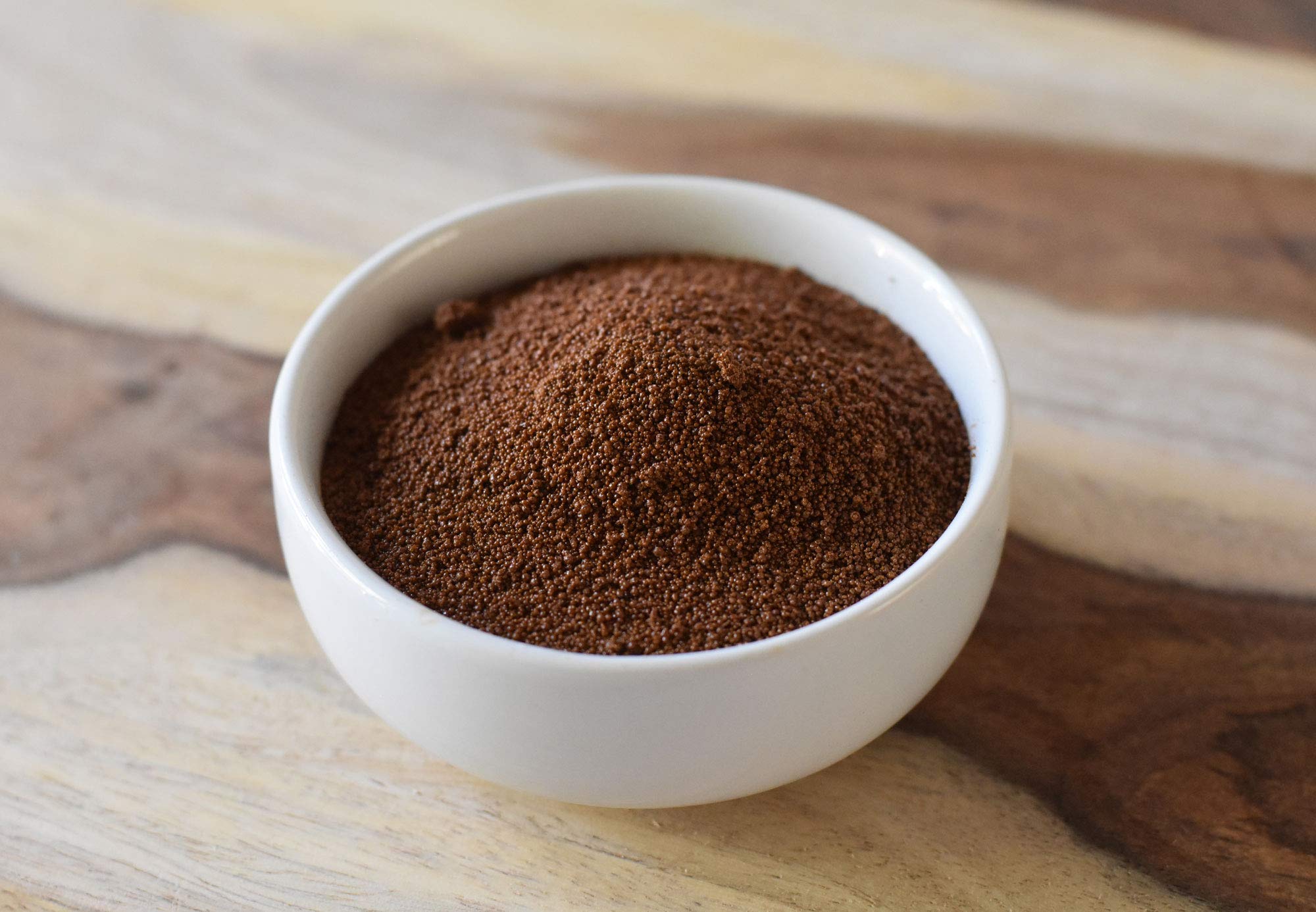 Anthony's measured spoonful of chicory powder ready to mix