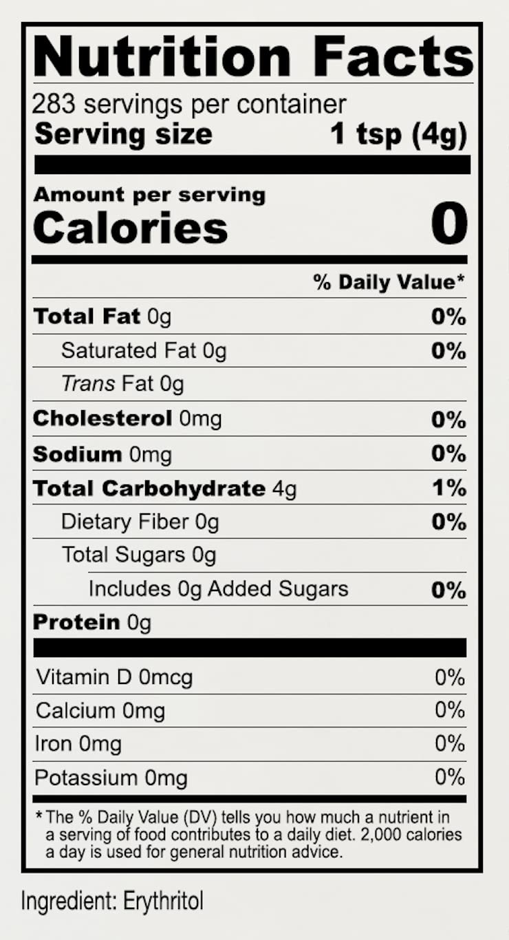 Anthony's measuring cup with erythritol demonstrating simple recipe substitution