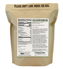 Anthony's ground ginger close-up texture revealing fine, aromatic powder