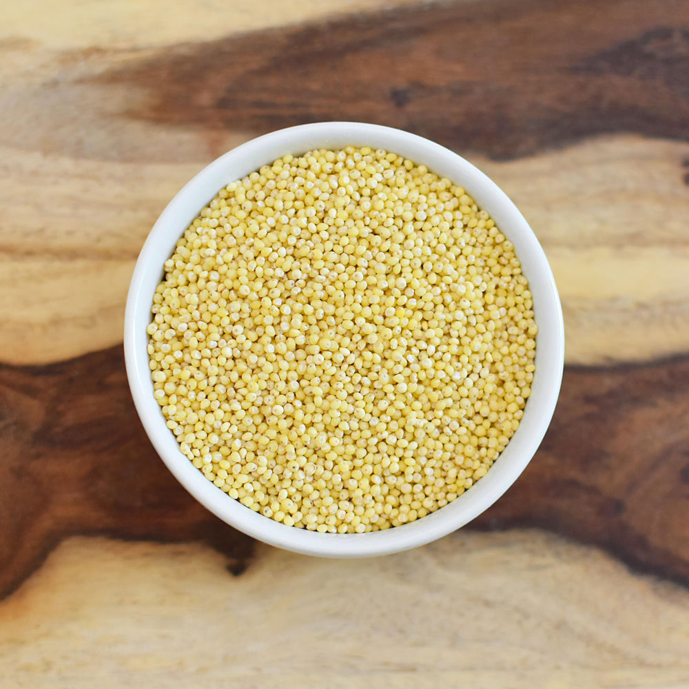 Anthony's millet tossed in a vegetable salad showing versatility and flavor