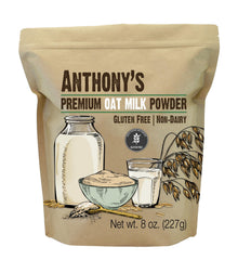 Anthony's front pouch view showing clean-label oat milk convenience