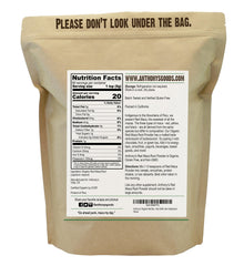 Anthony's close-up of red maca powder texture for easy mixing