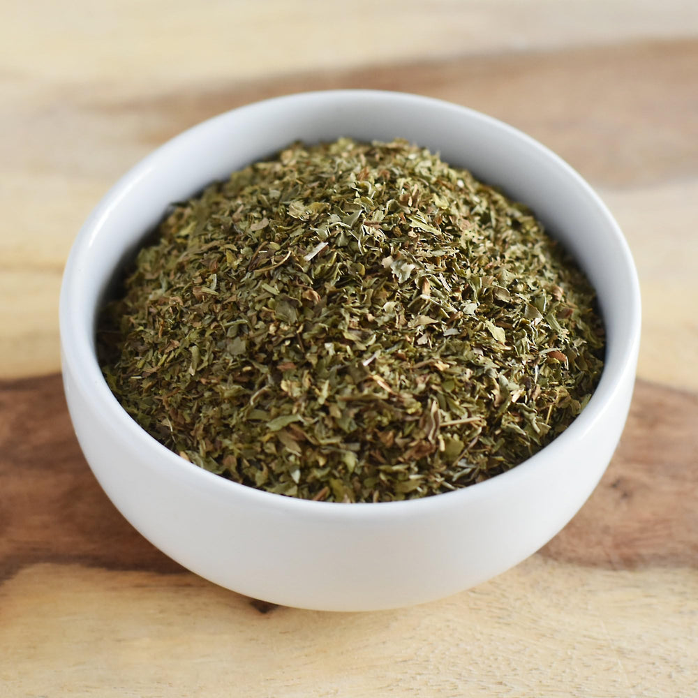 Anthony's brewed spearmint tea in a cup illustrating caffeine-free refreshment