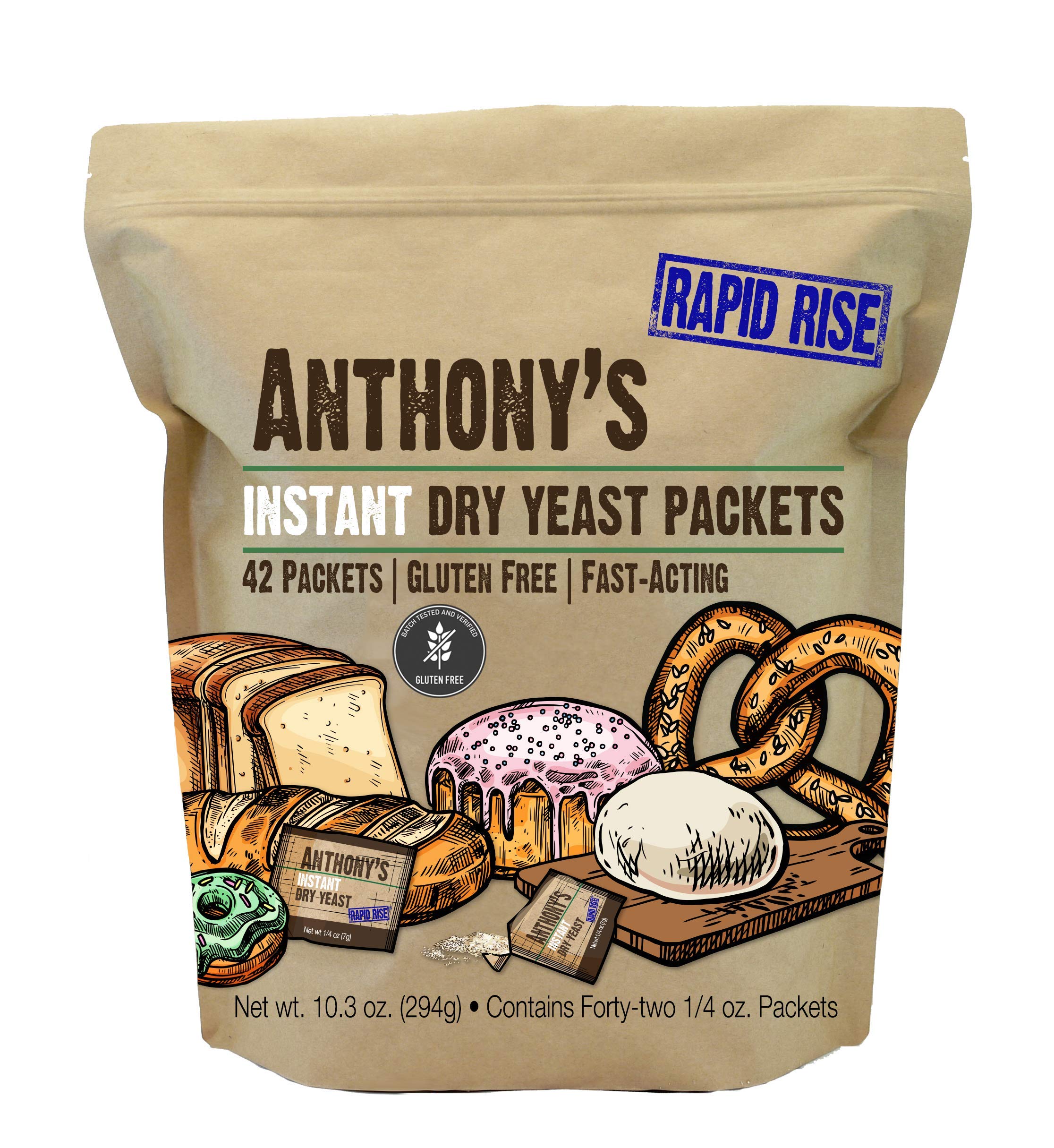 Anthony's yeast added to a bread machine bowl for quick bread baking