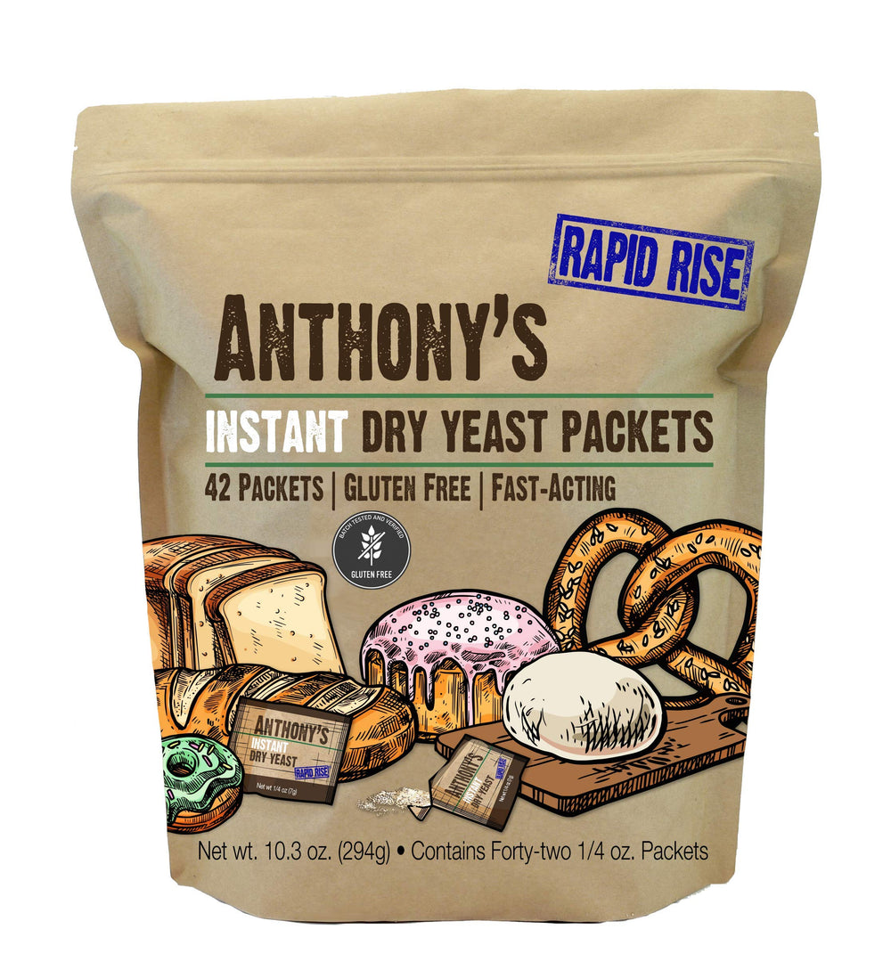 Anthony's yeast added to a bread machine bowl for quick bread baking