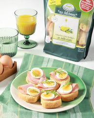 Anti Barking rusks beside scale indicating 500 g package size