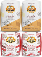 Antimo Caputo front packaging showing four flour bags and clear labeling for versatile baking