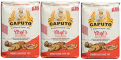 Antimo Caputo front packaging showing three 2.2 lb bags and clear branding for authentic supply