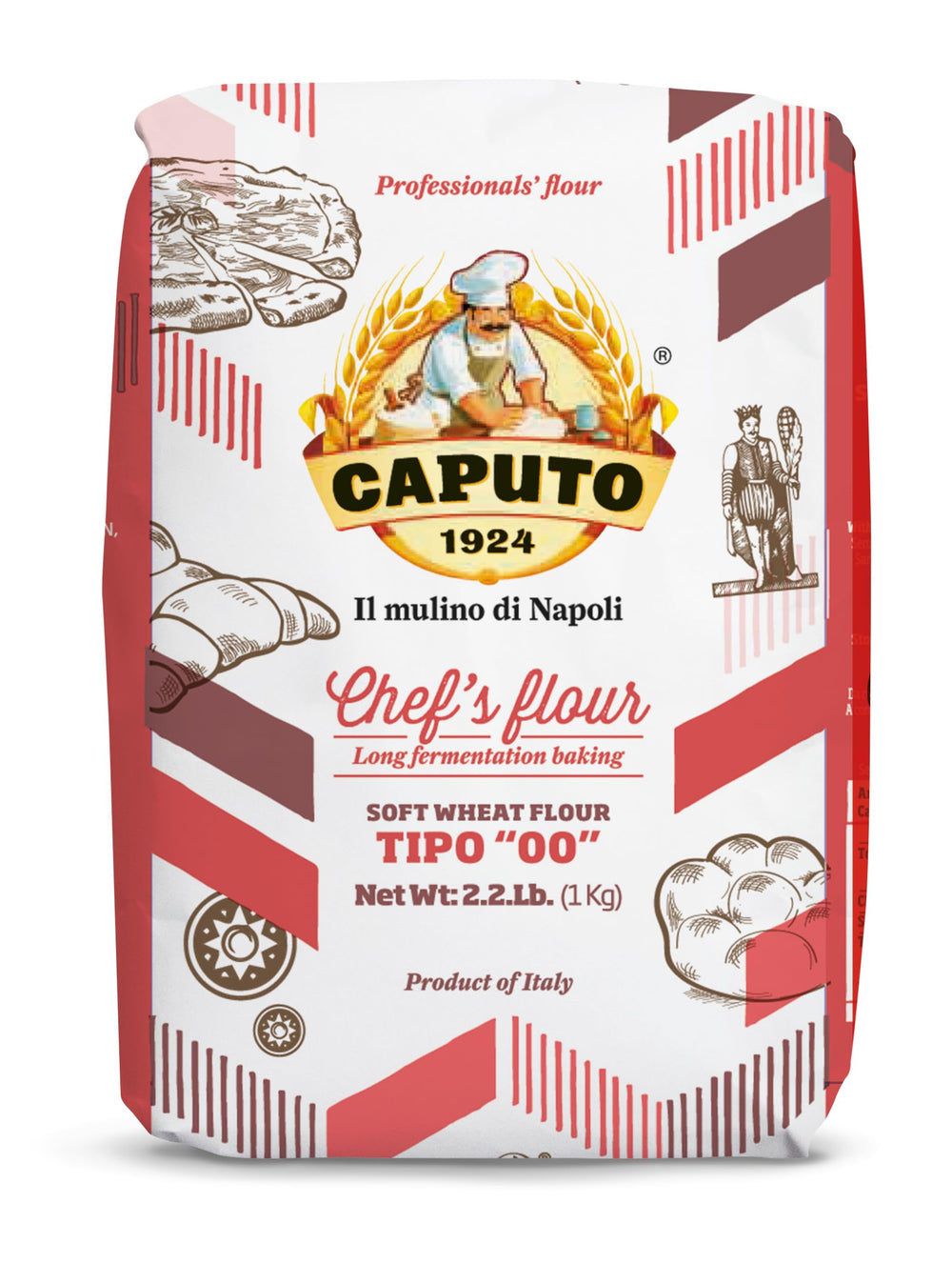 Antimo Caputo pizza in oven using these flours showing crisp crust and golden color