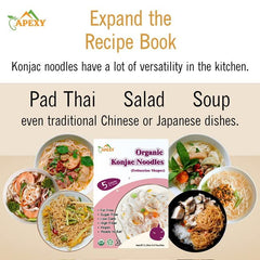 APEYX drained noodles in bowl ready to absorb sauces for healthier meals
