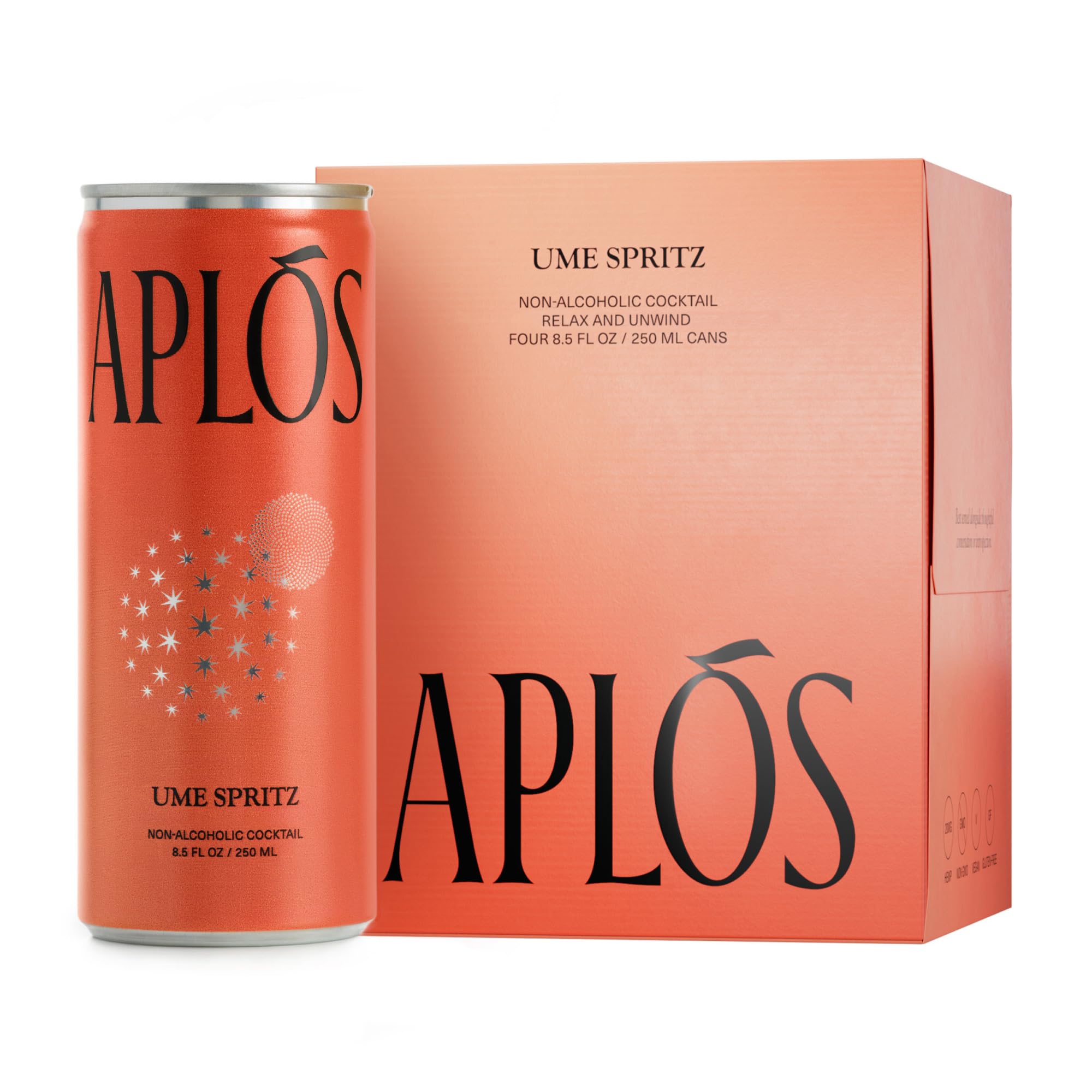 Aplós front can view showing label and low-calorie benefit