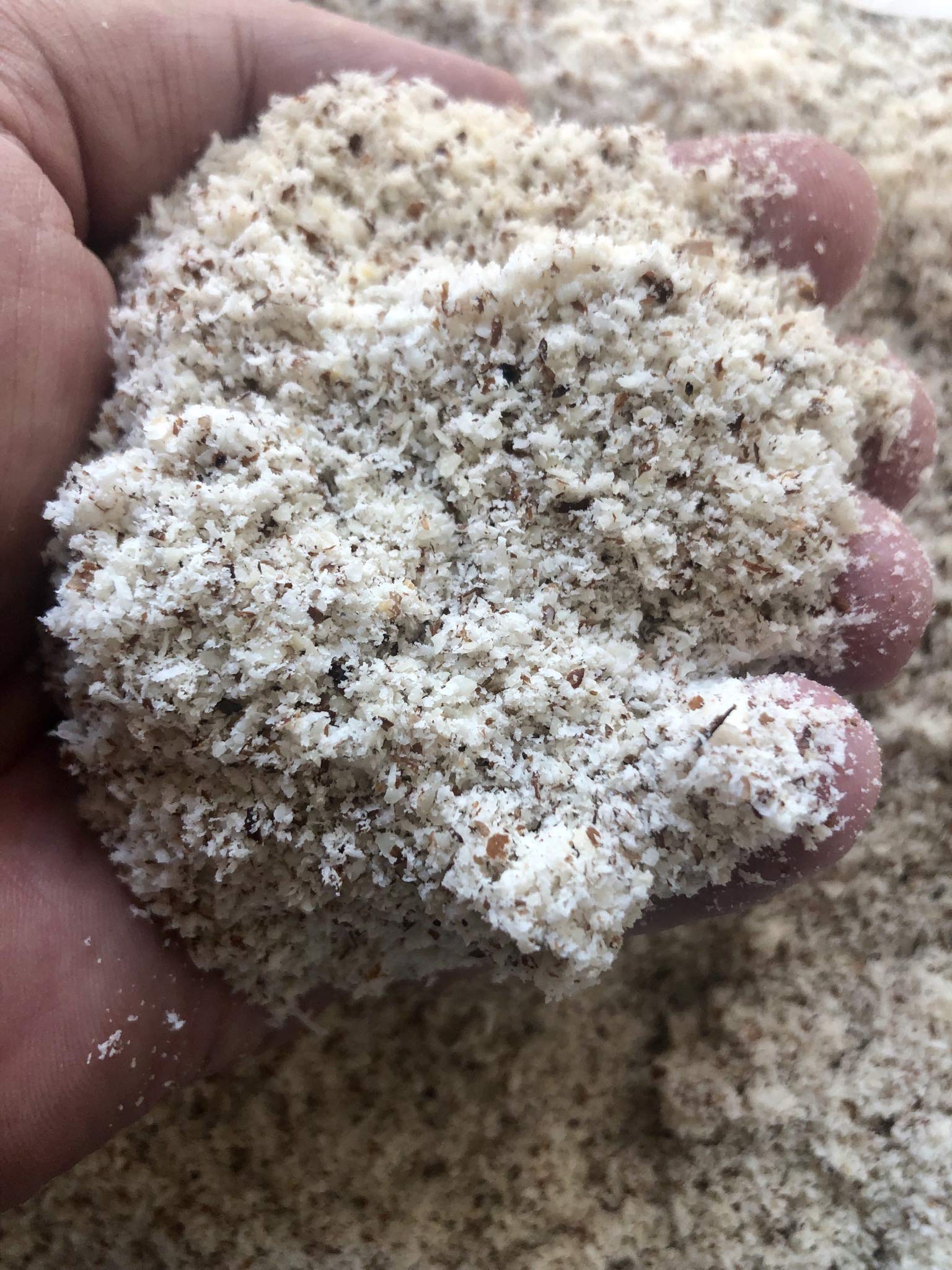 Apricot Bitter Kernel Meal staged in bathroom lifestyle setting for natural skincare routine